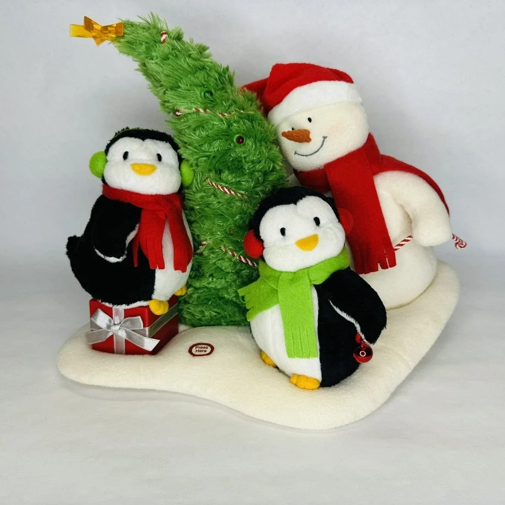 Hallmark Jingle Pals Rocking Around the Christmas Tree Snowman Penguins 06 WORKS